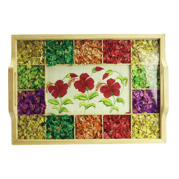 HAND PAINTED POTPOURRI FILLED TRAY