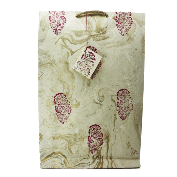 FULL SHEET VERTICAL BAG WITH BLOCK PRINT